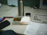 lunch box and thermos bottle
